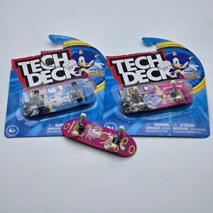 Tech‎ Deck Sonic Fingerboards Lot 3 Blue Multi New Pkg Damage Preloved